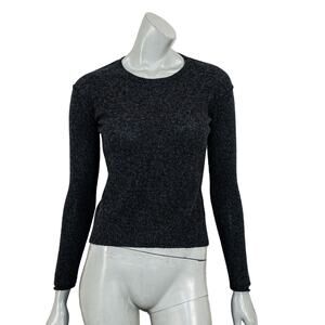 JAMES PERSE Los Angeles 100% Cashmere Crew Pullover Sweater Black Women's sz 0